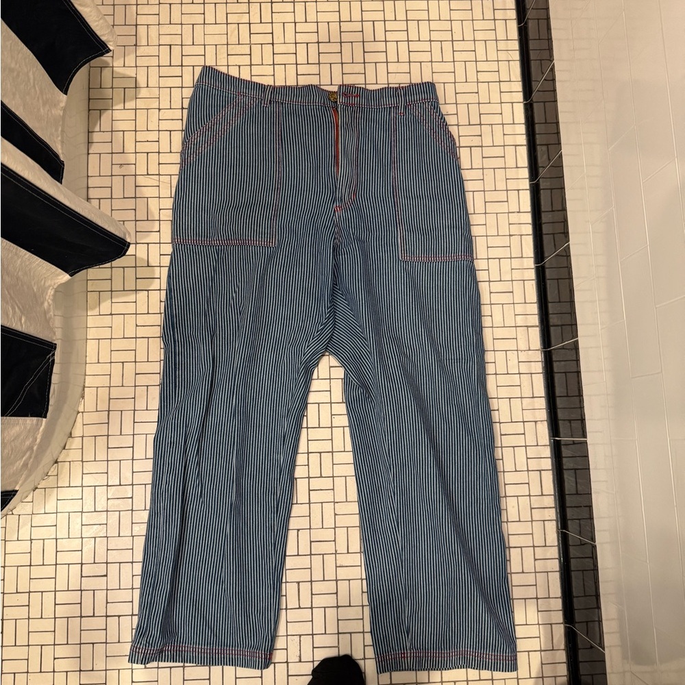 Big Bud Press striped denim pants size large
